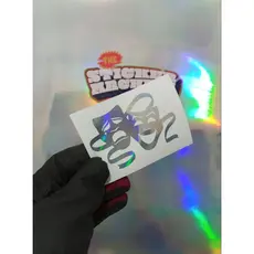Adesivo Chora agora ri depois Holográfico Personalizado 10x7cm