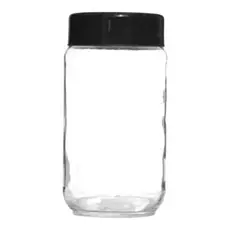 3 Potes de Mantimentos de Vidro (3 unidades) + Tampa de Plástico (potes de 600ml e 800ml)