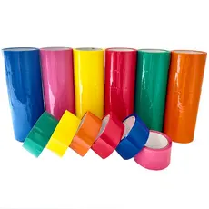 FITA ADESIVA COLORIDA 45mx45mm larga embalagem Caixa ferramentas marcação objetos durex 5 10 20pcs