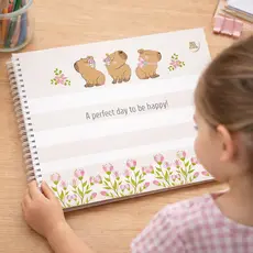Caderno Desenho Cartografia Capivarinhas Papel Alta Qualidade Sortido