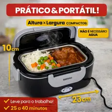 Marmiteira Termica Eletrica Bivolt Portatil Alimentos Quentes Conservacao Preta