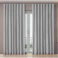 Cortina Voil Gaze de Linho com Forro Microfibra Para Quarto e Sala 4,00m x 2,50/2,80m de Altura