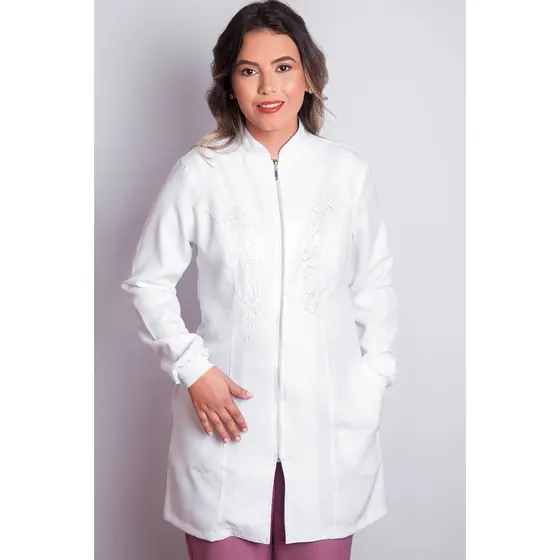 Jaleco Feminino Branco - Bordado  - 011