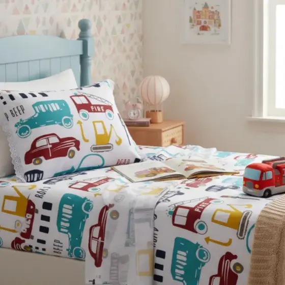 Jogo De Lençol Cama De Solteiro 2 Peças Estampado Infantil