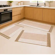 Jogo de Tapetes para Cozinha, de Tear 3 Peças 100% Algodão Decorativo
