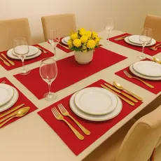 Jogo Americano para Mesa 7 peças Feito em Tear Algodão Imperdível Decoração Promoção