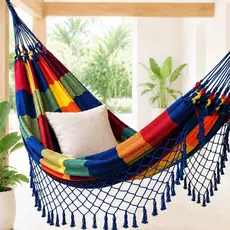 Rede de Descanso Casal Dormir Aconchego Algodão Resistente Decorativa