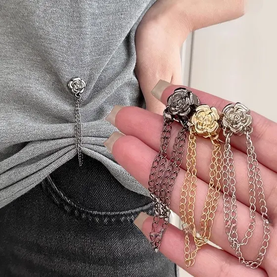 2/4 Pçs Multi-Função Clipe De Roupas Magnético Com Corrente Botões De Metal Cachecol Calças Pernas Manguito Fixação Ímã