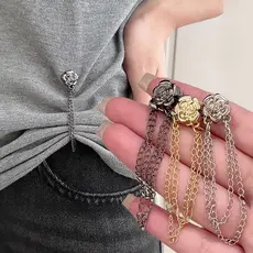 2/4 Pçs Multi-Função Clipe De Roupas Magnético Com Corrente Botões De Metal Cachecol Calças Pernas Manguito Fixação Ímã