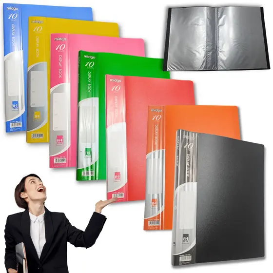 kit 5 Pasta Catálogo A4 Para Desenhos Músicas escritorio Documentos Organizadora Porta Arquivos