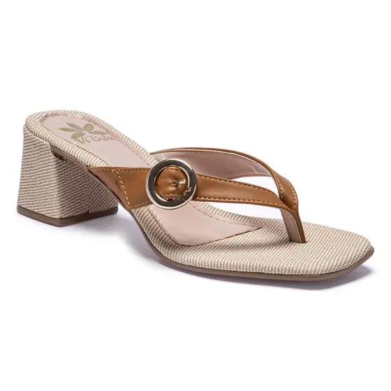 Tamanco Vi Bela Feminino Sandália Salto Baixo Conforto Moda Salto Grosso Estilo Tendência Cores
