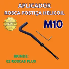 Aplicador para Rosca Postiça Helicoil M10 + 2 Roscas Brinde - Ferramenta Profissional