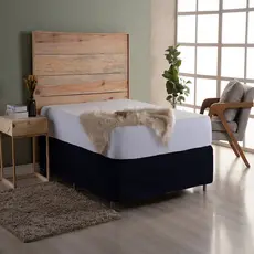 Saia Box Matelada com Elástico Queen Preto