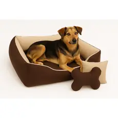 Cama Caminha Pet para Cachorro Porte Médio 80x60 Caminha Risentente Confortável Com Zíper Lavável