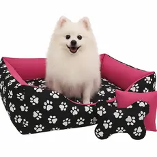 Cama Pet Para Cachorro Porte Médio Tamanho 70x50 cm Acompanha Brinquedos Que são Ossinho Almofadinha