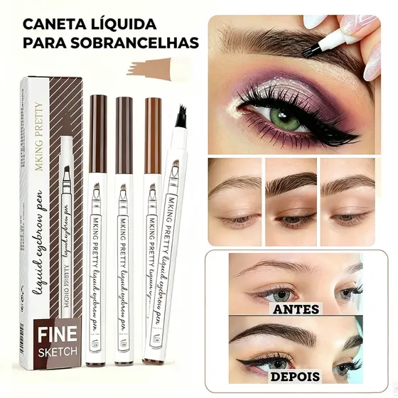 Lapis Caneta Henna Efeito Microblading Sobrancelha Caneta Lapis Henna Efeito Microblading Sobrancelha