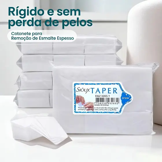 2000pçs 1000pçs Algodão Prensado 100% Natural Nail Wipes Remoção Esmaltes e remoção de Gel UV Nail Wipes