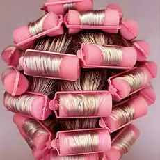KIT 8 BOB Modelador De Cabelo Comprimento 7cm Diâmetro 3cm DIY Pink