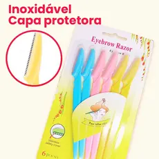 Kit 6 Lâmina Sobrancelha e Rosto Navalha Depilação Promoção