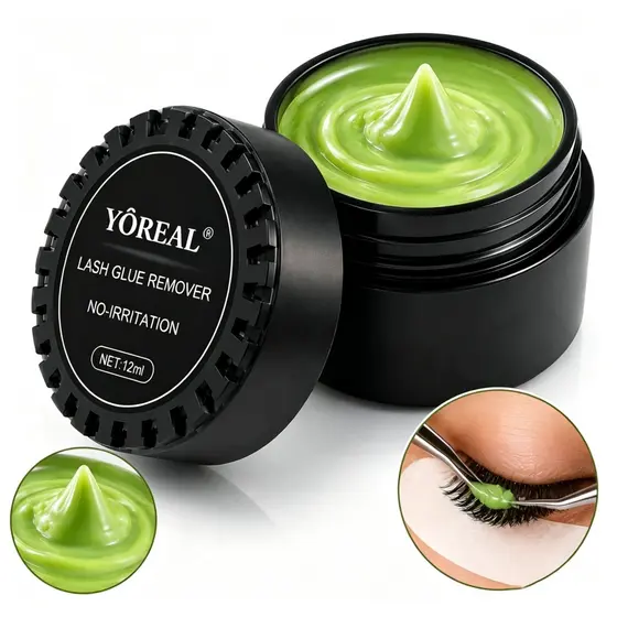 Removedor Creme Para Alongamento Extensão De Cílios 12g Não Irrita A Pele Pasta Jelly Gel