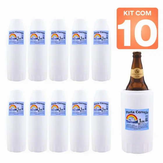 Porta Garrafa Cerveja Litrão Camisinha 1 Litro Termico Kit 10 un