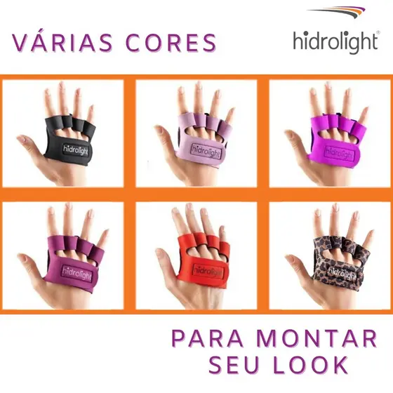 Luva Palmar Protetor Anatomico Antiderrapante Emborrachado Treino Academia Musculação Hidrolight Fit