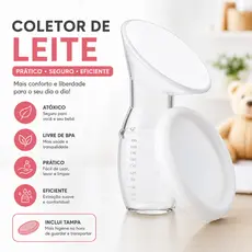 Copo Extrator Coletor De Leite Materno Silicone Atoxico Bpa Free