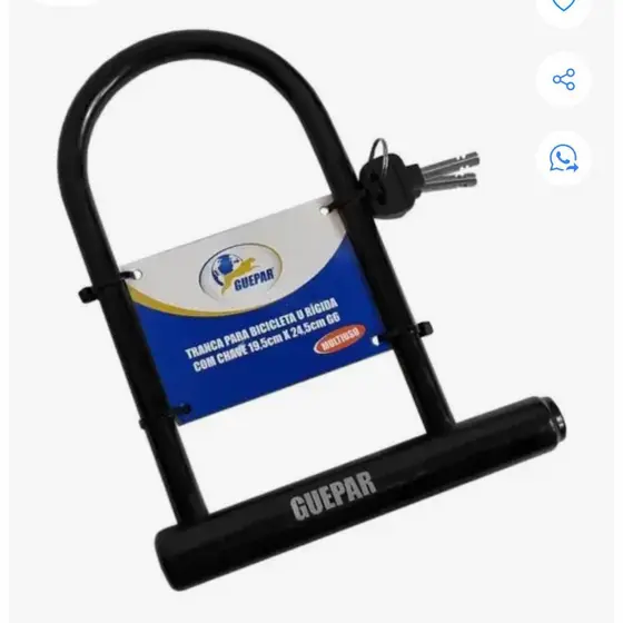 Cadeado Bike Tranca U Guepar G6 245mm - Estrutura Maciça e Multiuso