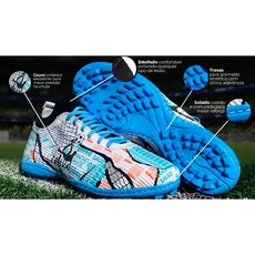 Chuteira Society TRAVA Cano Longo Masculina Solado PVC Costurado Antiderrapante Campo Sintético