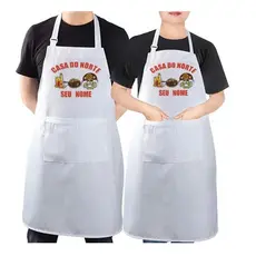 Avental Personalizado - Presente Criativo! Uniforme Cheff Cozinha, Garçom, Festa Buffet, Salão, Eventos, Lanchonete