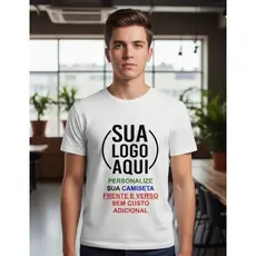 Camiseta Personalizada Logomarca Uniforme Empresa Logo Brindes Politica Campanha