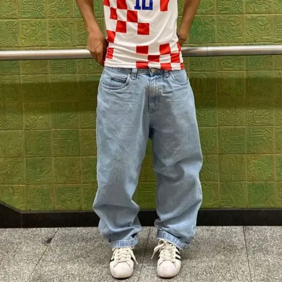 Calça Baggy Masculina Y2k Balão Larga Jeans Clara Preta Azul Escuro Boca Larga Pants Cân Moda Mandrake