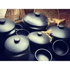 Jogo De Panelas De Barro Para Arroz Moqueca 1,2,3 E 5 Litros