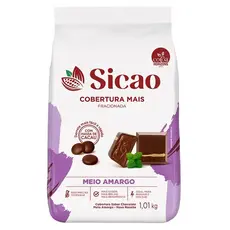 Cobertura Fracionado Mais Meio Amargo Gotas 1,01kg Sicao