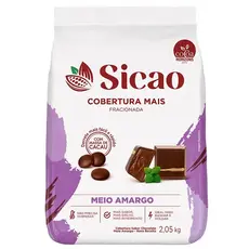 Cobertura Mais Meio Amargo Gotas 2,05kg Sicao