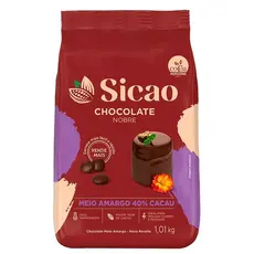 Chocolate Nobre 40% Cacau Meio Amargo Gotas 1,01kg Sicao