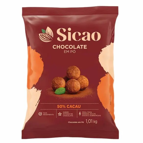 Chocolate Em Po 50% 1,01kg Sicao