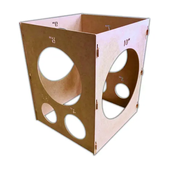 Medidor De Balões, Bexigas, Bolas Balão Mdf Medidas 3 A 10