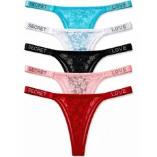 Kit Calcinhas Love Cores Variadas com Strass Renda Sensual Confortável
