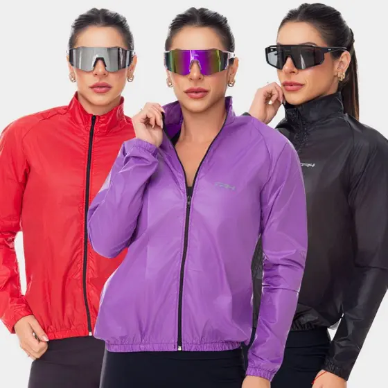 Jaqueta Corta Vento Feminina Ciclista Impermeável à Prova d'água Várias Cores Motociclista Mtb
