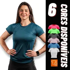 Camisa Camiseta Feminina Academia Fitness Proteção Solar UV Manga Curta 50+ Blusa Térmica