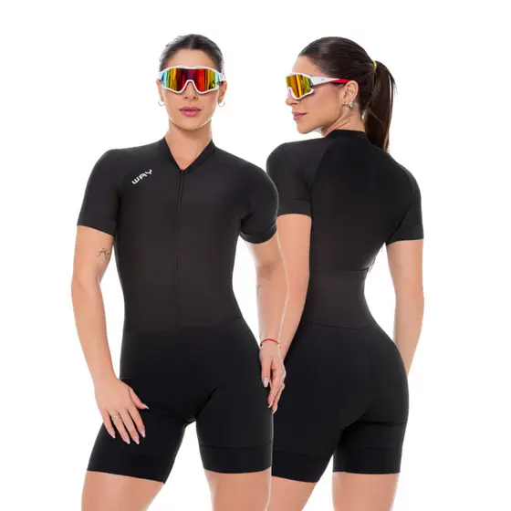 Macacao Ciclismo Feminino Forro Gel Macacão Preto Way Fresh Roupa Bike Pedal Mtb