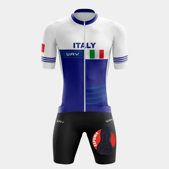 Conjunto De Ciclismo Masculino Manga Curta Premium Bermuda Acolchoada