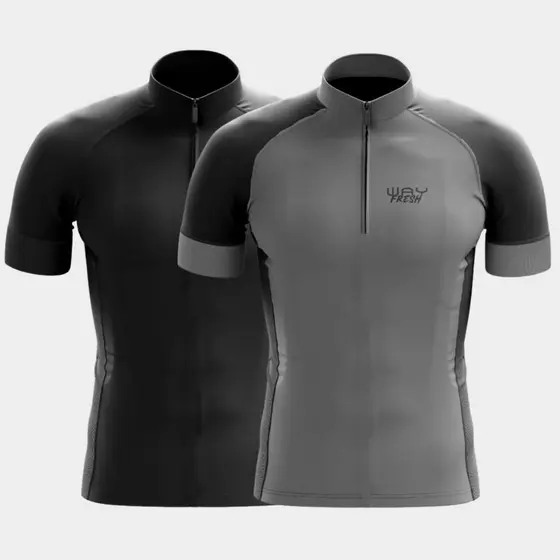 Kit 2 Camisas Blusas Masculina Ciclismo Way Fresh Roupas Esportiva Pedalar Bicicleta Bike Speed Mtb