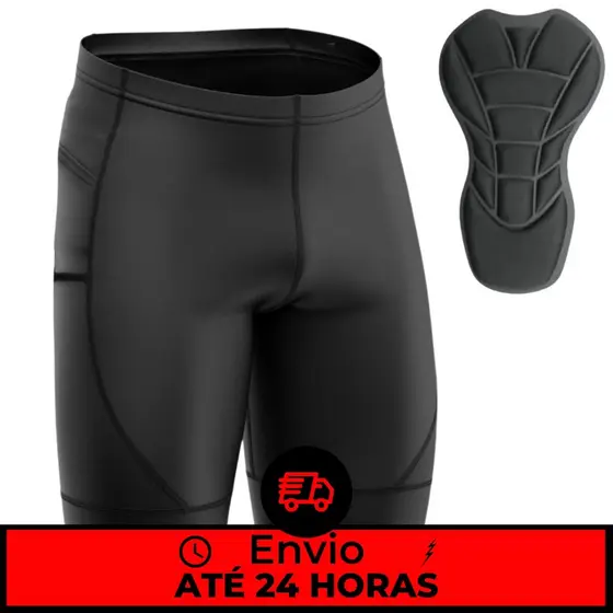 Bermuda Ciclismo Masculina Forro De Espuma Way Bike Pedal Short Almofadado Acolchoado Para Ciclista