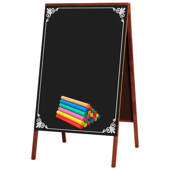Placa Cavalete de Calçada 70x50 cm para Bares e Restaurantes Preto Fosco com Giz Colorido