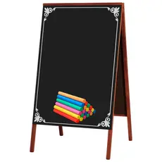 Placa Cavalete de Calçada 70x50 cm para Bares e Restaurantes Preto Fosco com Giz Colorido