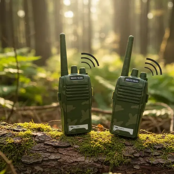 Brinquedo Walk Talk Infantil Radio Comunicador Brinquedo Infantil Verde Exercito walkie talkie