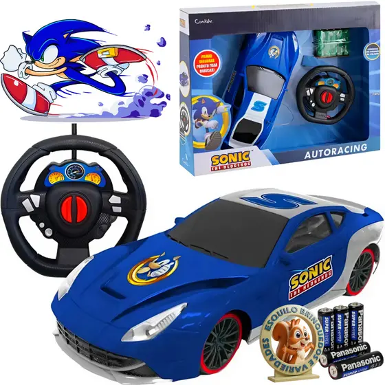 Sonic Carrinho Controle Remoto Sonic Autoracing Candide