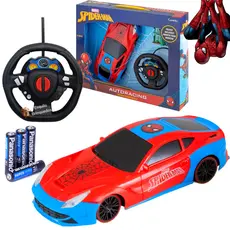 Carrinho Controle Remoto Homem Aranha Com Pilhas Spider Man Carro Rádio Controle